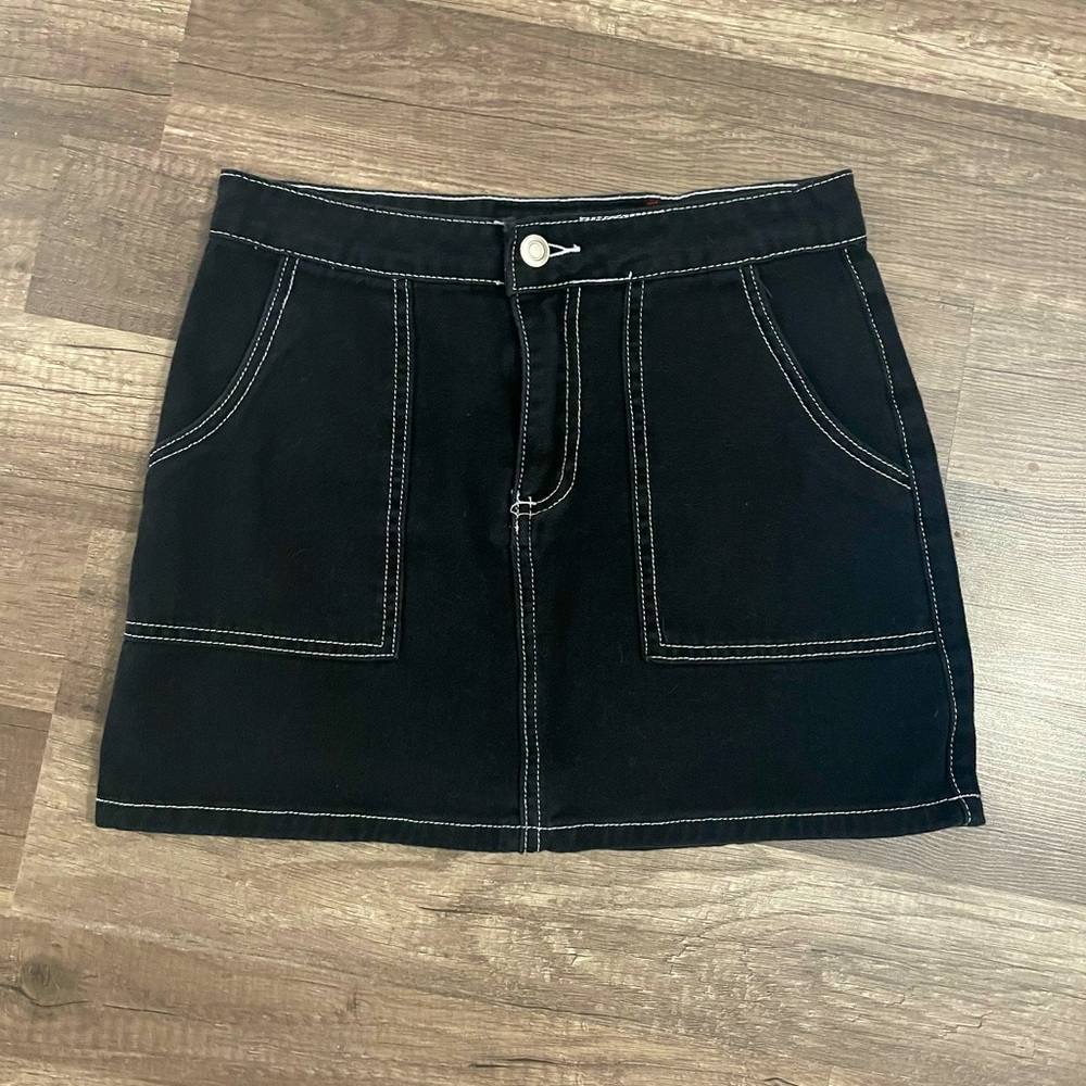 Black mini skirt